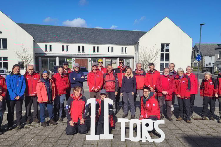 Dartmoor Search and Rescue Tavistock thanked all the walkers and runners who raised money for them on their 11 Tors event.