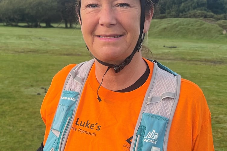 Jenni Everson on St Luke's Hospice's sponsored Tour de Moor cycle ride.