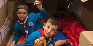 South Zeal Beavers sleep in cardboard boxes for scout hut funds