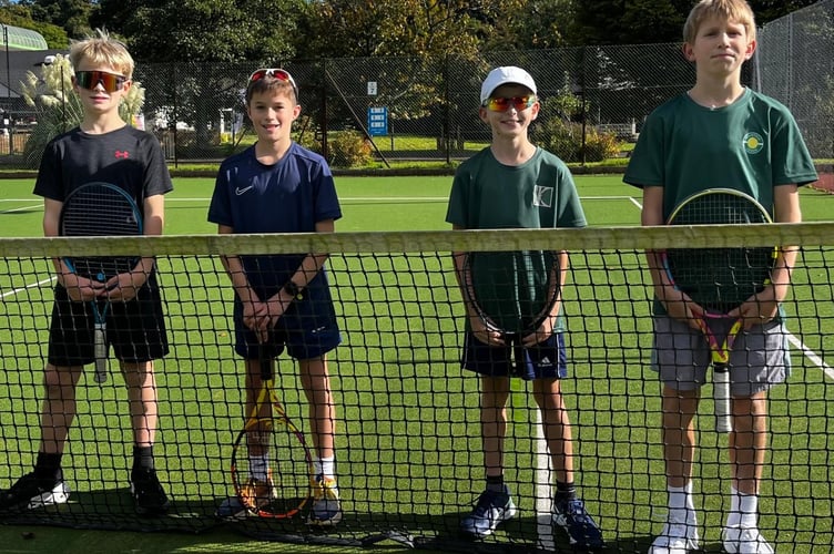 The boys doubles winners and runners up.