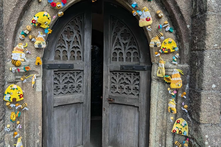The Bee Arch at St Mary's Parish church created by the 'This, That & Chat' craft group had everyone guessing at the number of bees in it.