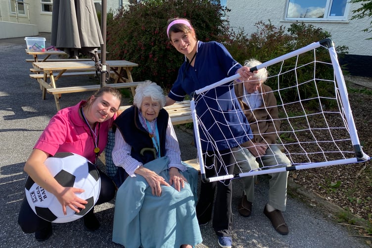 Staff and residents staged a small-scale olympics at Moorland Garden Nursing Home in Yelverton.