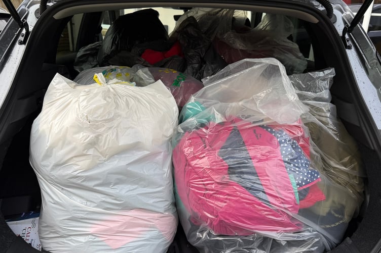 A car full of unwanted coats are making their way for sorting after a massive response to the local Rotary appeal as part of the Wrap Up UK event.
