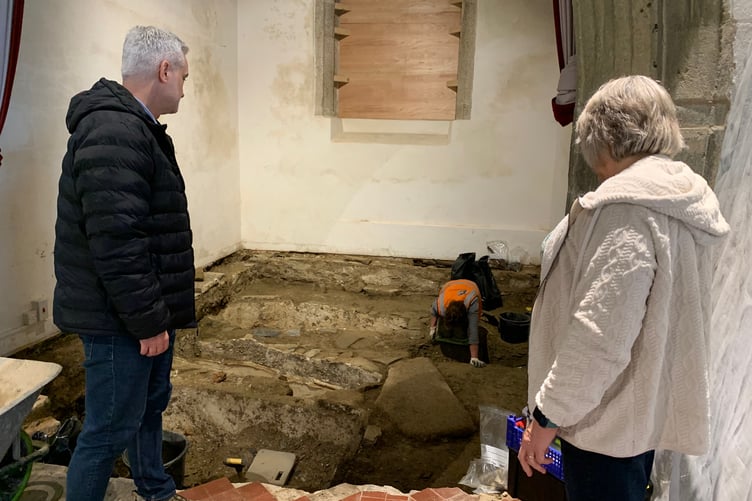The skeletal remains have been removed for DNA analysis with the hope of establishing their identity and will be reburied under the new floor in the chapel.