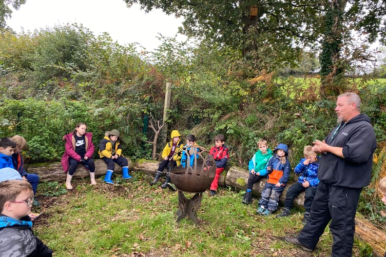 Outdoor skills lessons at Horrabridge School.