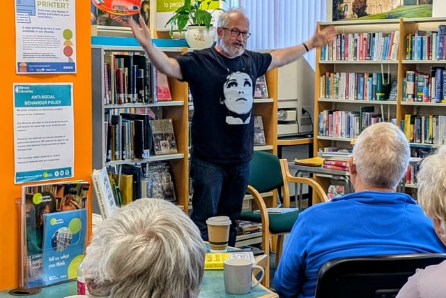 Comedian and writer at town library
