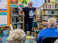 Comedian and writer at town library
