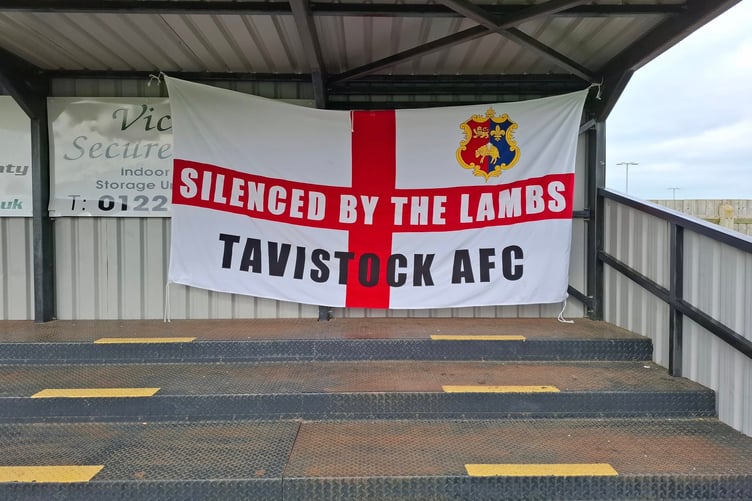 Tavistock AFC banner.