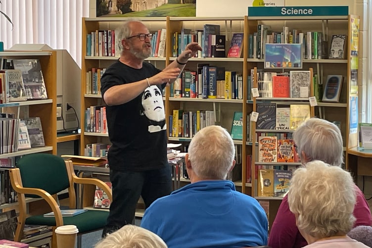 Robin Ince at Tavistock Library.