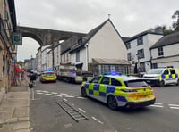 WATCH: Tavistock roads closed as emergency services attend viaduct