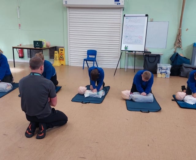 Learning life saving skills with mini medics workshop