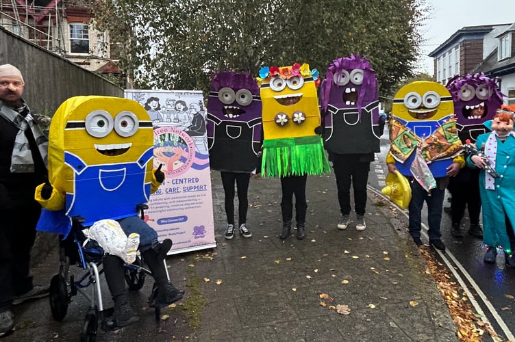 Members of the Oke Tree Network spent weeks before the carnival perfecting their Minions costumes. The organisation which provides support for adults with additional needs runs creative workshops each week at Castle Ham Lodge.
