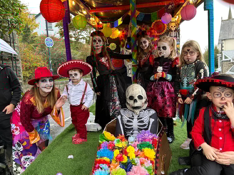 The Day of the Dead tableau from the Sticklepath area was a spooky work of art.