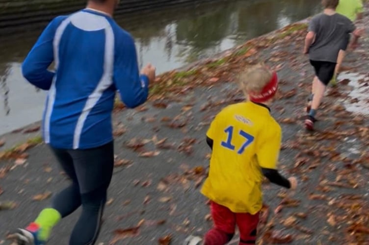 Tavistock's first junior Parkrun has been hailed a success in the Meadows, despite heavy rain. It will now continue every Sunday at 9am in the park. Picture by Richie Alexander.