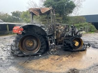 Yelverton fire crew tackles tractor blaze