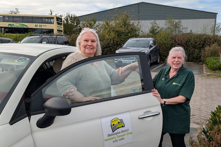 ODCTG client Karen Jacob with driver Jan Goffey