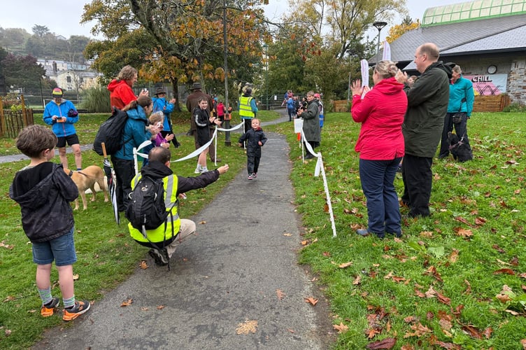 Tavistock's first junior Parkrun has been hailed a success in the Meadows, despite heavy rain. It will now continue every Sunday at 9am in the park.