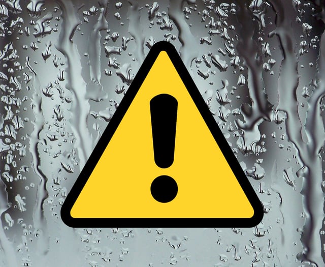 Yellow rain warning for Devon and Cornwall