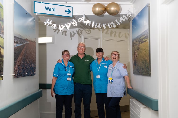 Rapid Response team members Susie Stapley, Patrick Scrivens, Jo Drowley and Jos Brant celebrate first anniversary