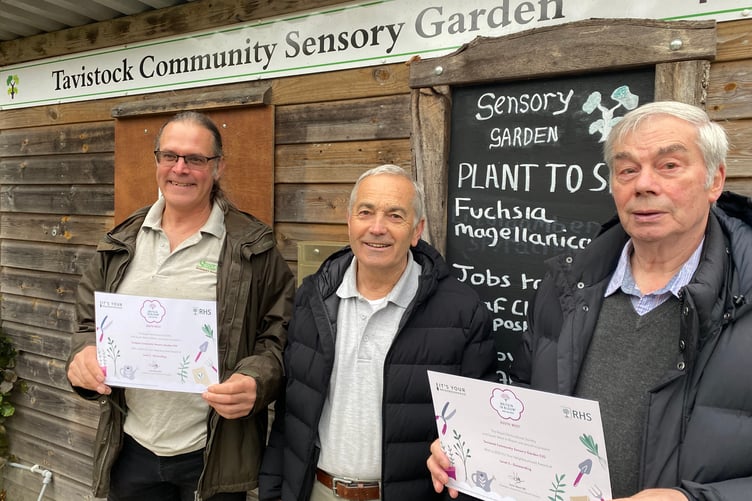 Tavistock Sensory Garden has scooped a top award from the Royal Horticultural Society.