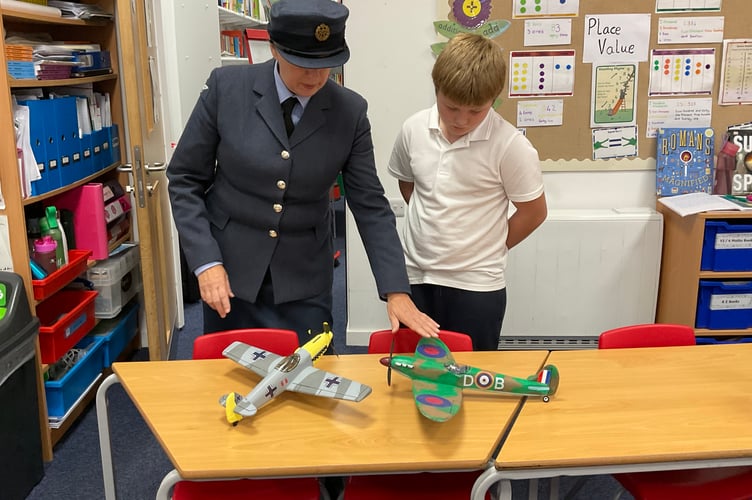 Going back in time for lessons in WW11 by history enthusiasts at Gulworthy and Lamerton schools.