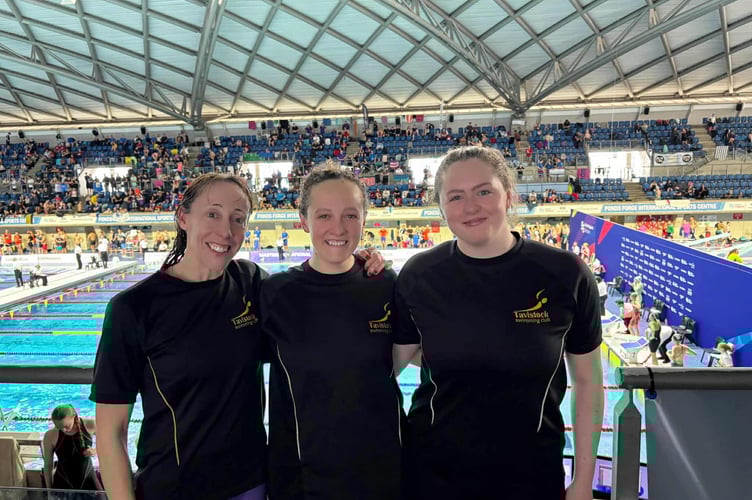 Tavistock Swimming Club triple success at Swim England National Championships:  Sam Lake, Izzy Teague and her sister Sarah.