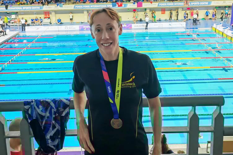 National masters medalist Sam Lake from Tavistock Swimming Club.
