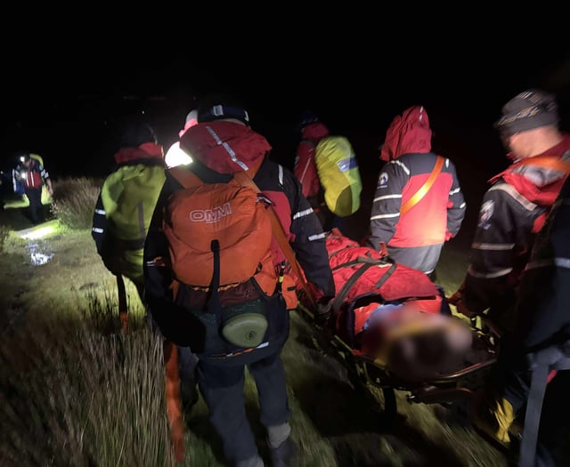 Injured youngster rescued from moor