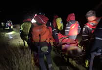 Tavistock rescuers carry injured youngster off moor