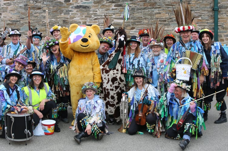 The Pudsey Bear Day of Morris marks its tenth year with a mass morris dance in Tavistock.