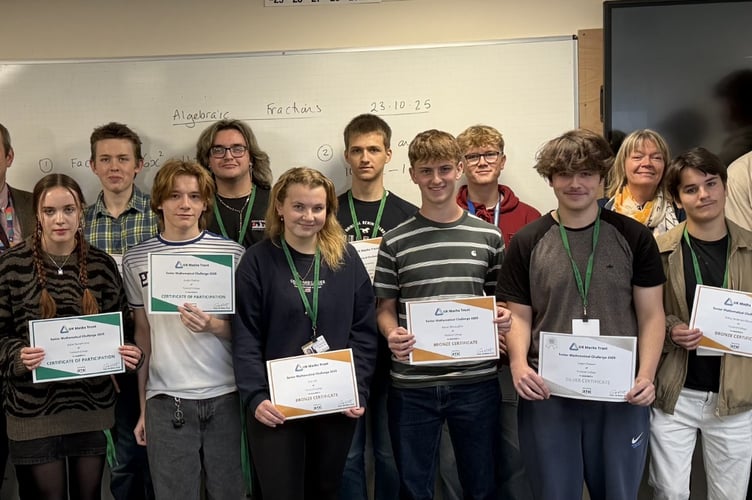 Tavistock maths students at the UK Maths Txxxx