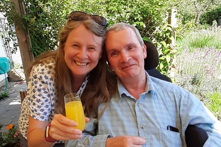 Gilby and Jane Taylor celebrating their 20th wedding anniversary.