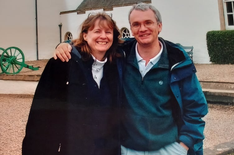 Gilby met his wife Jane (right) in 2001. They are pictured here during a trip to Scotland in 2005.
