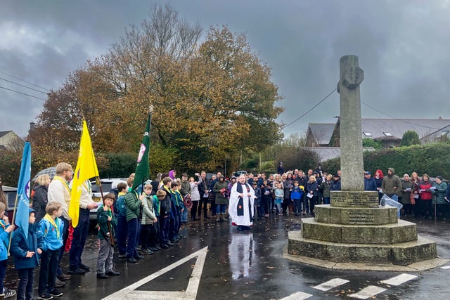 Walkham village memorial remembrance parade.