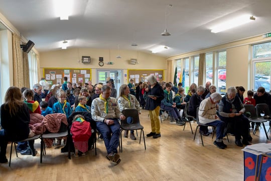 Walkham village community remembrance service in the village hall. Picture by Bunty Baxter.