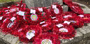 Remembrance Sunday attracts crowd despite rain
