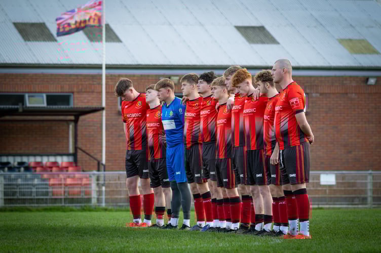 TAFC U23 observe a minute's silence vs SB Oak Villa.