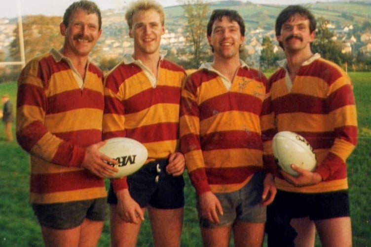 Rob Ewen is well-known at Okehampton Rugby Club and often referred to as "Mr Moustachio".