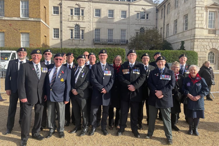 The Okehampton veterans following the London Remembrance Parade.