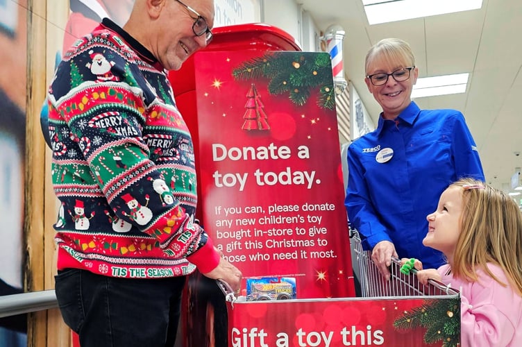 Tesco in Tavistock is collecting donations of toys for needy children in the run up to Christmas.