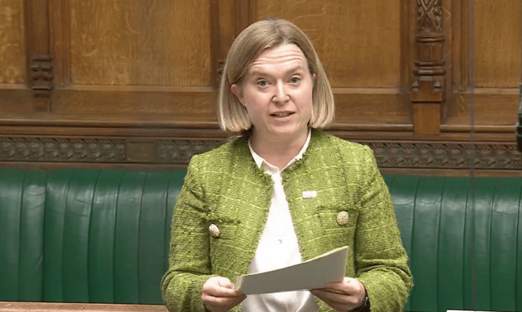 South West Devon MP Rebecca Smith speaking in Parliament.
