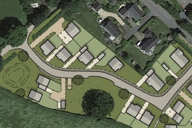 A 20-house plan is again proposed for Lamerton by Baker Estates, despite being refused previously.