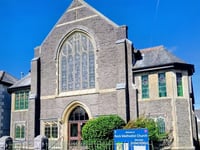 Christmas tree festival at 'church with the illuminated window'