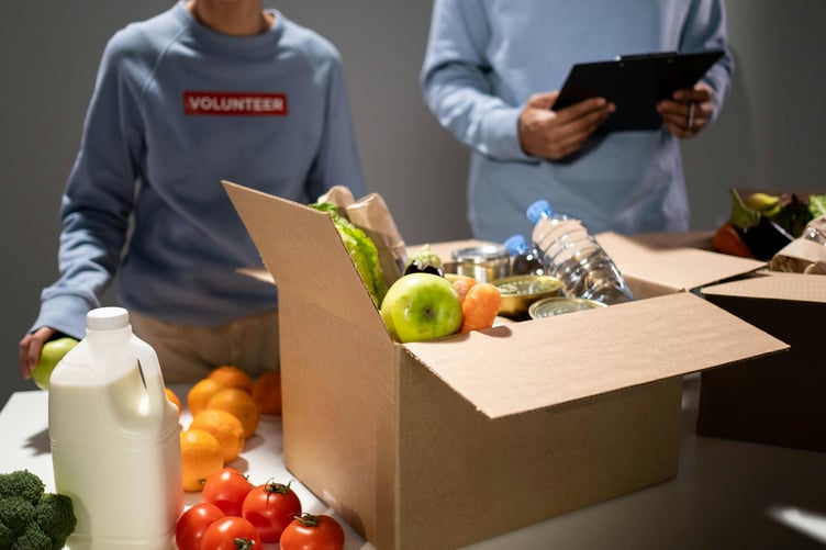 Volunteers / Charity / Foodbank stock