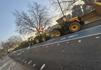 Farmers' tractor rally tax protest