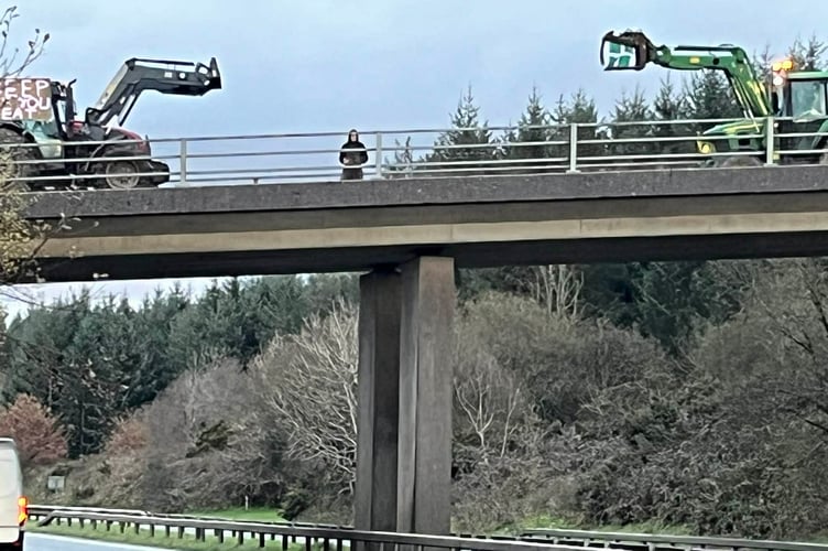 West Devon farmers join a national anti-tax protest rally in London.