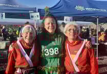 Okehampton Running Club ladies getting in the festive spirit