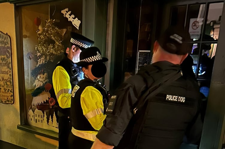 Tavistock police clamp down on potential drug misuse in the town's pubs and clubs over the weekend (Nov 28-30).