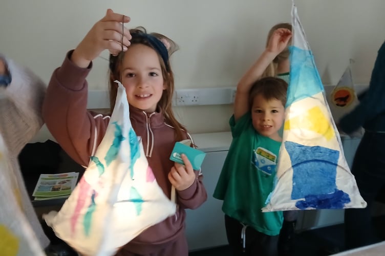 Creative youngsters join lantern-making workshops for the Tavistock Dickensian Evening parade. The sessions were held by West Devon Community Art Workshops.