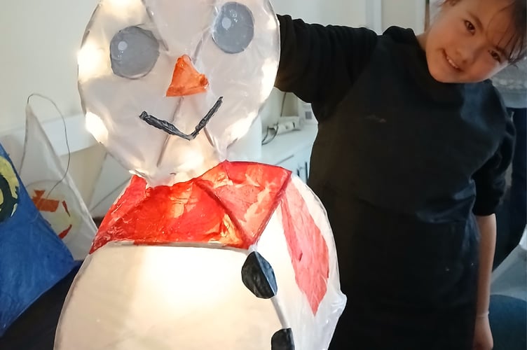 Creative youngsters join lantern-making workshops for the Tavistock Dickensian Evening parade. The sessions were held by West Devon Community Art Workshops.